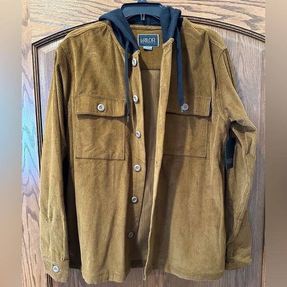 Valor Collective men’s corduroy hooded jacket - Picture 1 of 4